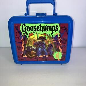 Vintage NEW 1990s Goosebumps Plastic Lunchbox Calling All Ghouls W/Thermos